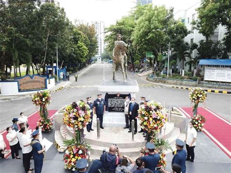 PNP unveils new Rafael Crame monument inside main camp.